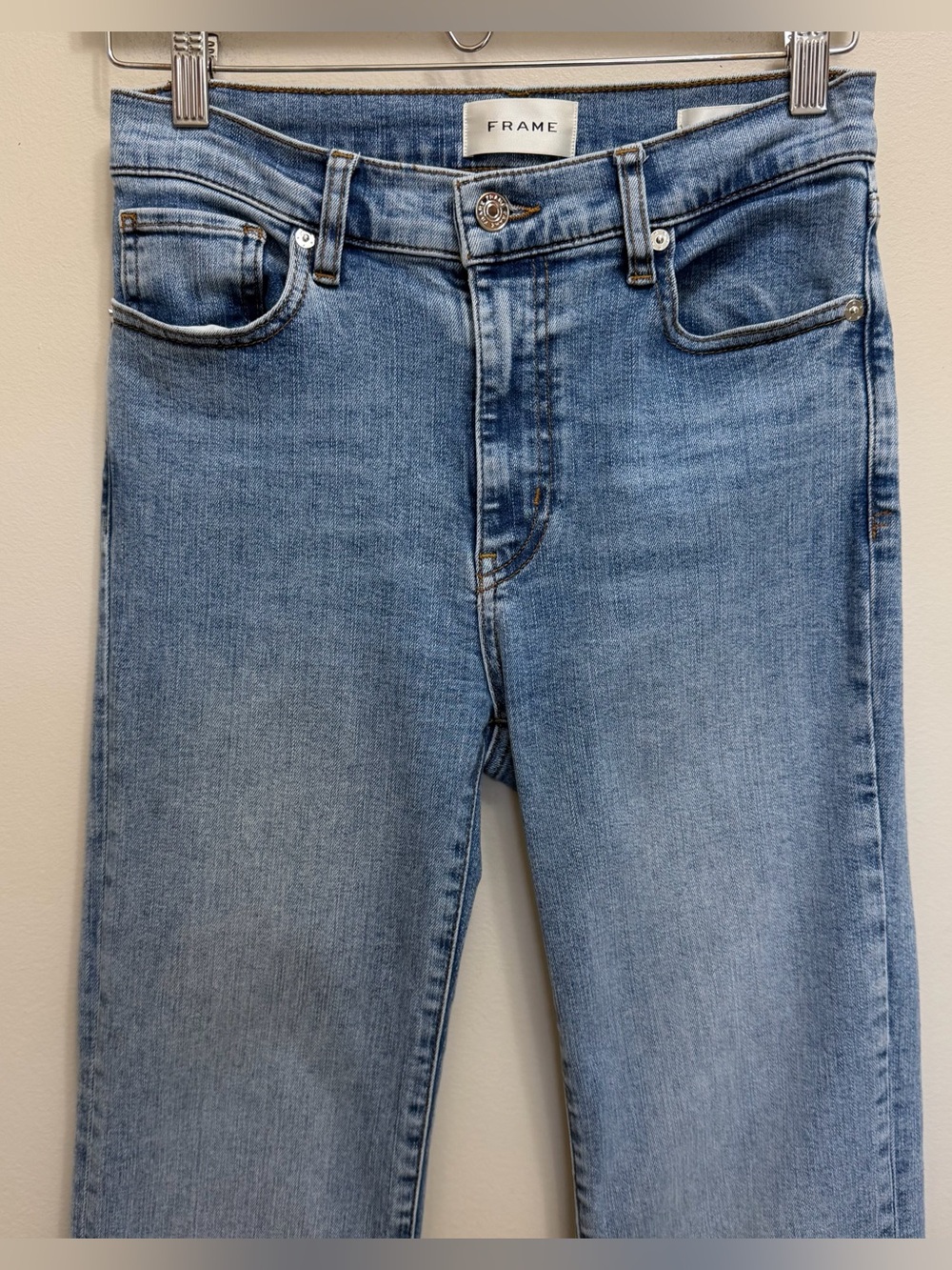 FRAME Icon Flare Denim Jean in Lark Raw After Wash Size 27 - Picture 4 of 11